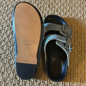 Isabel Marant Denim Printed Slides
